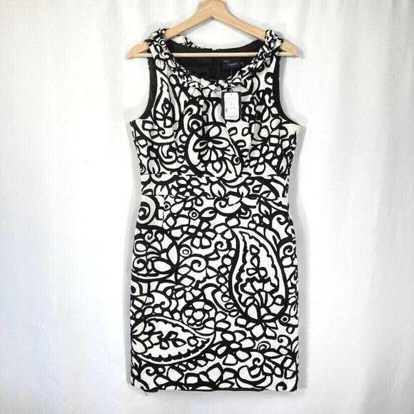 Just Taylor Dresses & Skirts - Sleeveless Midi Dress Abstract Artsy Academia Boho Church Career NWT 10